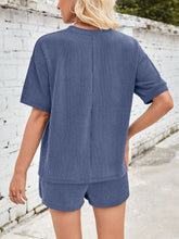 Load image into Gallery viewer, Lovelet Round Neck Top and Drawstring Shorts Set
