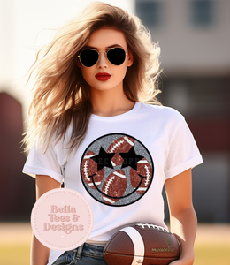 Football Smiley Face Tee