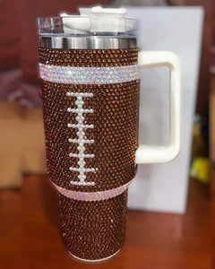 Bedazzled Football Tumbler