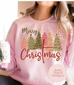 Light Merry Christmas Sweatshirt