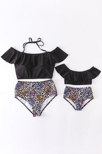 Pastel Leopard 2pc Mom & Mini Swimsuit