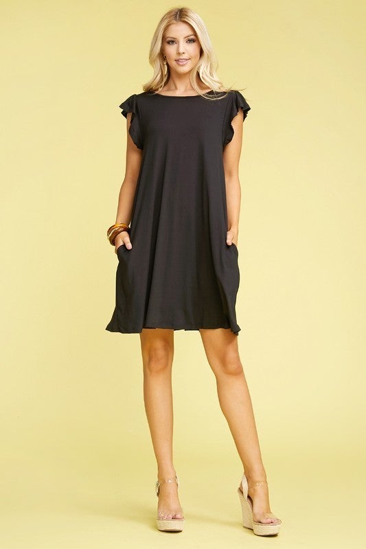 Ruffle Sleeve Floral Dress